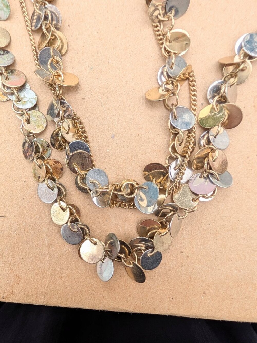 Vintage signed Natasha Belly Chain / Belt, multi chain with discs